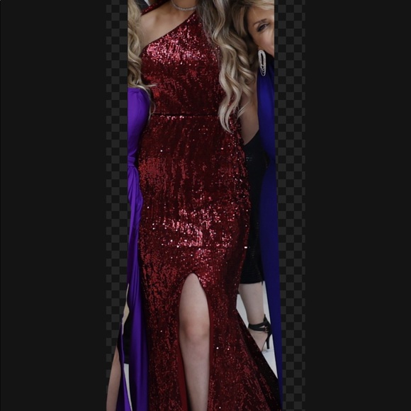 Portia & Scarlett PS2045 Red Gown - Picture 8 of 8